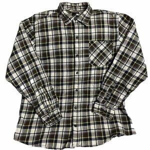 Stanley Brand Mens XL Cotton Flannel Button Up Shirt Plaid